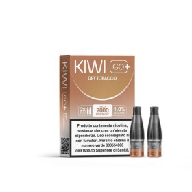 Kiwi Vapor - POD PRECARICATE per Kiwi Go+ 10mg/ml - Dry Tobacco - 2 PEZZI