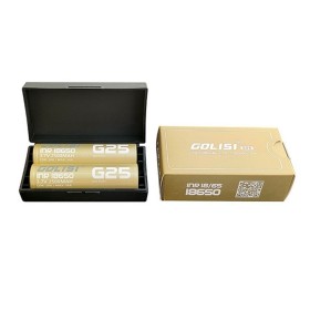 18650 - GOLISI G25 INR 2500mAh 20A PROTECTED - 2 PEZZI - Flat top