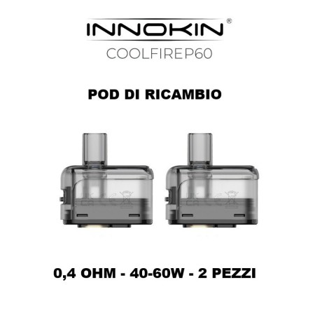 Innokin - Coolfire P60 POD DI RICAMBIO da 0,4 ohm - 2 PEZZI