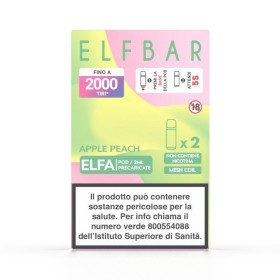 ElfBar - ELFA POD PRECARICATE 0mg/ml - APPLE PEACH - 2 PEZZI
