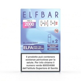 ElfBar - ELFA POD PRECARICATE 0mg/ml - BLUEBERRY - 2 PEZZI