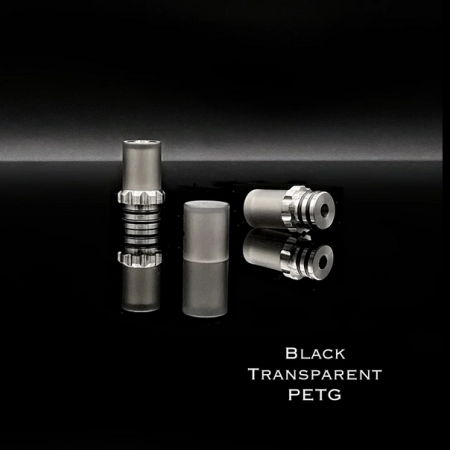 The Vaping Gentlemen Club - SLEEVE PER DRIP TIP 21  - Black Transparent PETG