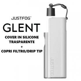 Justfog - GLENT COVER IN SILICONE + COPRI FILTRO/DRIP TIP - Trasparente