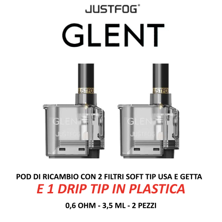 Justfog - GLENT FILTER POD 0,6 ohm - 2 PEZZI