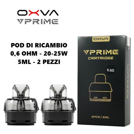 Oxva - VPRIME POD DI RICAMBIO da 0.6 ohm 5ml - 2 PEZZI