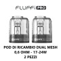 Aspire - FLUFFI POD DI RICAMBIO DUAL MESH 0,6ohm - 2 PEZZI