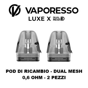Vaporesso - LUXE X DUAL MESH POD DI RICAMBIO da 0.6 ohm 5ml - 2 PEZZI