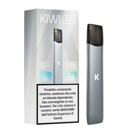 Kiwi Vapor - KIWI AIR STARTER KIT 380mAh  CON POD PRECARICATA 20mg/ml - MINT CREAM