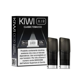 Kiwi Vapor - AIR POD PRECARICATE per Kiwi Air 20mg/ml - CLASSIC TOBACCO - 2 PEZZI
