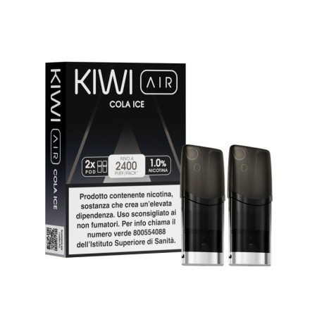 Kiwi Vapor - AIR POD PRECARICATE per Kiwi Air 20mg/ml - COLA ICE - 2 PEZZI