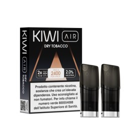 Kiwi Vapor - AIR POD PRECARICATE per Kiwi Air 20mg/ml - DRY TOBACCO - 2 PEZZI