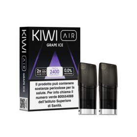 Kiwi Vapor - AIR POD PRECARICATE per Kiwi Air 20mg/ml - GRAPE ICE - 2 PEZZI