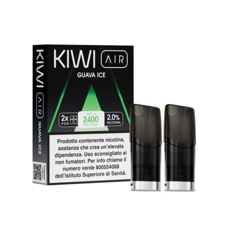Kiwi Vapor - AIR POD PRECARICATE per Kiwi Air 20mg/ml - GUAVA ICE - 2 PEZZI