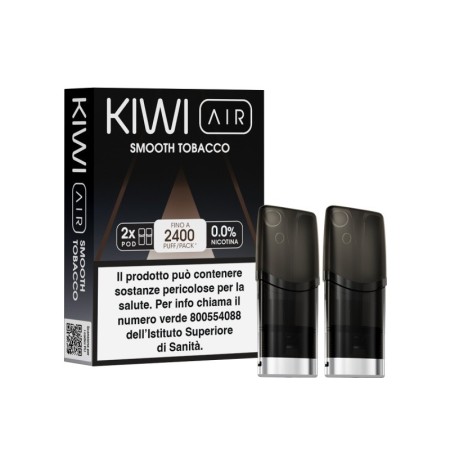 Kiwi Vapor - AIR POD PRECARICATE per Kiwi Air 20mg/ml - SMOOTH TOBACCO - 2 PEZZI