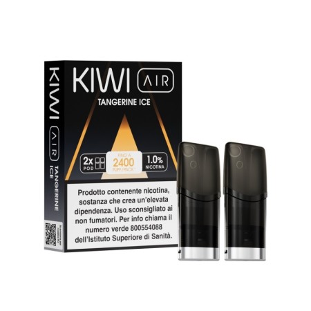 Kiwi Vapor - AIR POD PRECARICATE per Kiwi Air 10mg/ml - TANGERINE ICE - 2 PEZZI