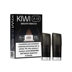 Kiwi Vapor - AIR POD PRECARICATE per Kiwi Air 0mg/ml - SMOOTH TOBACCO - 2 PEZZI