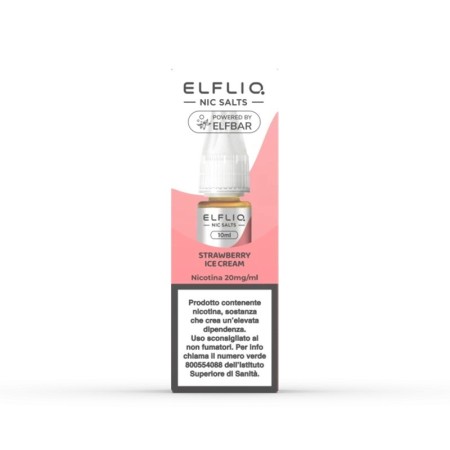 Elfliq by Elfbar - STRAWBERRY ICE CREAM 10mg/ml - Liquido pronto ai sali di nicotina 10ml