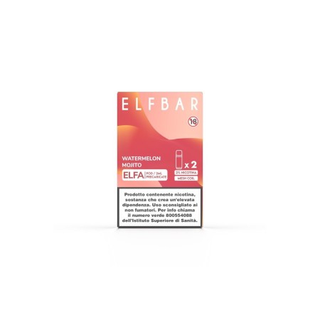 ElfBar - ELFA POD PRECARICATE 20mg/ml - WATERMELON MOJITO - 2 PEZZI