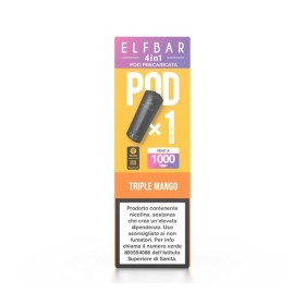 ElfBar - ELFBAR 4IN1 POD PRECARICATE 20mg/ml - TRIPLE MANGO - 1 PEZZO