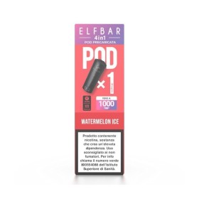 ElfBar - ELFBAR 4IN1 POD PRECARICATE 20mg/ml - WATERMELON ICE- 1 PEZZO