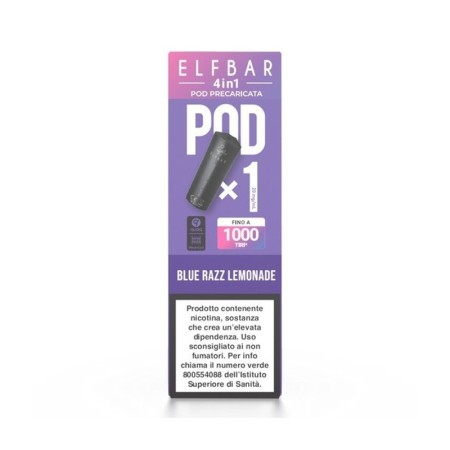 ElfBar - ELFBAR 4IN1 POD PRECARICATE 20mg/ml - BLUE RAZZ LEMONADE - 1 PEZZO