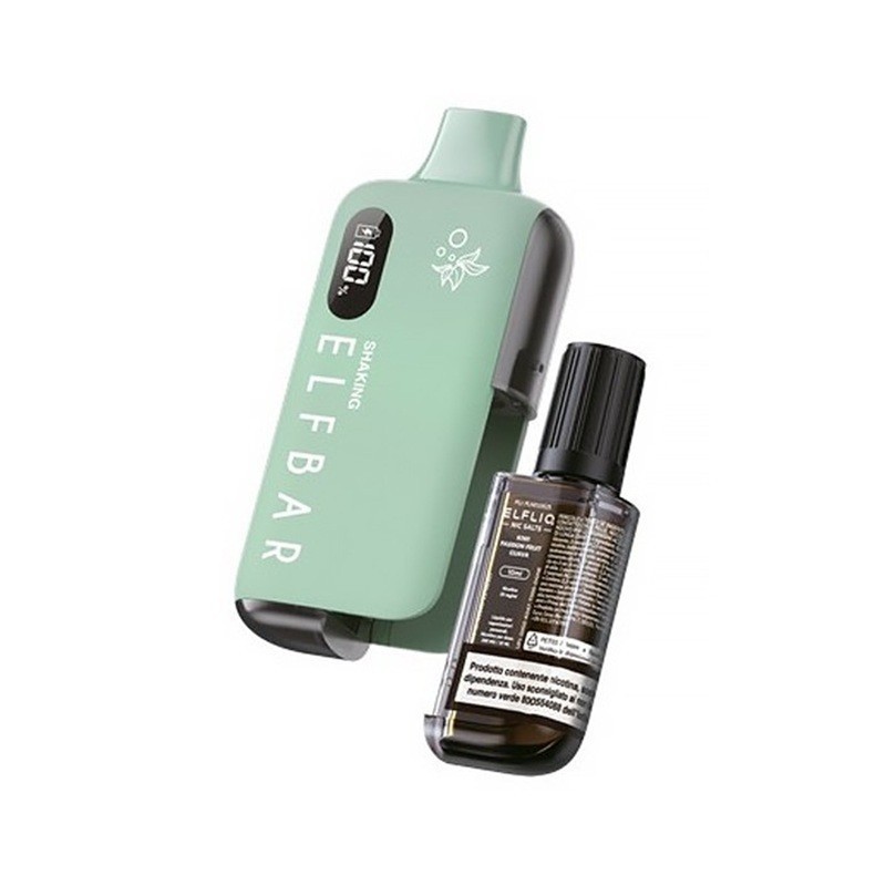 ElfBar - EB6000 SHAKING KIT 650mAh CON ELFLIQ EB6000 DA 10ml - 20mg/ml - Kiwi  Passion Fruit Guava