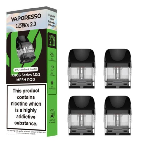 Vaporesso - XROS POD DI RICAMBIO COREX 2.0 TOP FILL 1.0 ohm - 2ml - 4 PEZZI