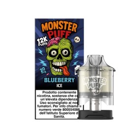 Monster Vape - REFILL MONSTER PUFF DA 10ml - con sali di nicotina 20mg/ml - Blueberry Ice