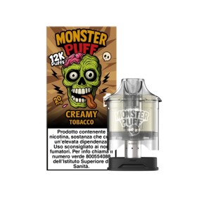 Monster Vape - REFILL MONSTER PUFF DA 10ml - con sali di nicotina 20mg/ml - Creamy Tobacco