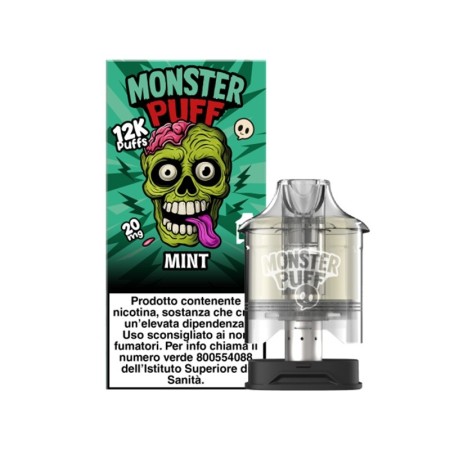 Monster Vape - REFILL MONSTER PUFF DA 10ml - con sali di nicotina 20mg/ml - Mint