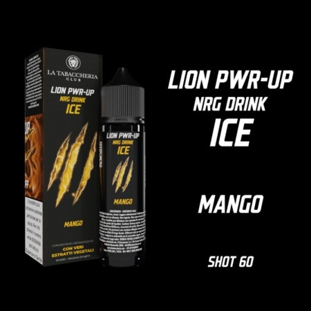 SHOT - La Tabaccheria - Lion Pwr-Up - NRG DRINK ICE MANGO - aroma 20+40 in flacone da 60ml