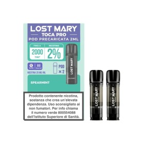 Lost Mary - POD PRECARICATE TOCA PRO 20mg/ml - Spearmint - 2 PEZZI