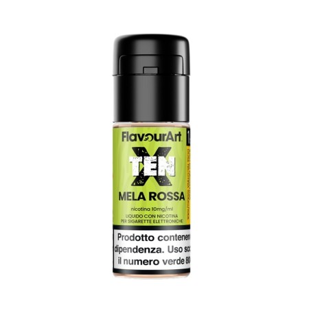Flavour Art - Ten X - MELA ROSSA 10mg/ml - Liquido pronto ai sali di nicotina 10ml