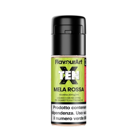 Flavour Art - Ten X - MELA ROSSA 20mg/ml - Liquido pronto ai sali di nicotina 10ml