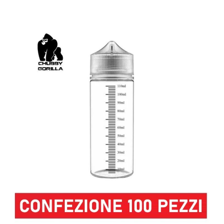 BOCCETTA CHUBBY GORILLA V3 GRADUATA IN PET 120ml - CONFEZIONE 100 PEZZI