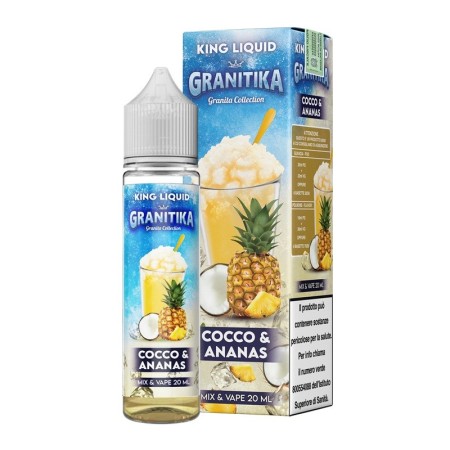 SHOT - King Liquid - Granitika - COCCO e ANANAS - aroma 20+40 in flacone da 60ml