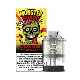 Monster Vape - REFILL MONSTER PUFF DA 10ml - con sali di nicotina 20mg/ml - Strawberry Banana