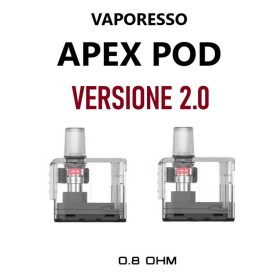Vaporesso - APEX POD DI RICAMBIO - Nuova Versione 2.0 - 0,8ohm - 2 PEZZI