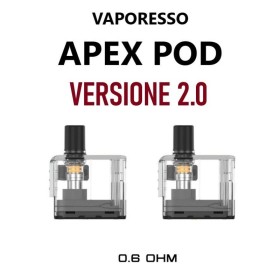 Vaporesso - APEX POD DI RICAMBIO - Nuova Versione 2.0 - 0,6ohm - 2 PEZZI