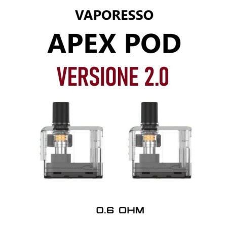 Vaporesso - APEX POD DI RICAMBIO - Nuova Versione 2.0 - 0,6ohm - 2 PEZZI