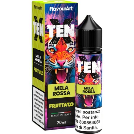 SHOT - Flavour Art - Ten X - MELA ROSSA - aroma 20+40 in flacone da 60ml