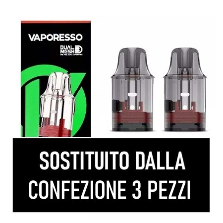 Vaporesso - VIBE DUAL MESH SMART POD TOP FILL 0.6 / 0,8 ohm - 2 PEZZI (SOSTITUITO DA CONFEZIONE 3 PEZZI)