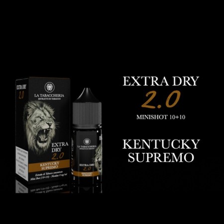 MINI SHOT - La Tabaccheria - Extra Dry 2.0 - KENTUCKY SUPREMO - aroma 10+10 in flacone da 30ml