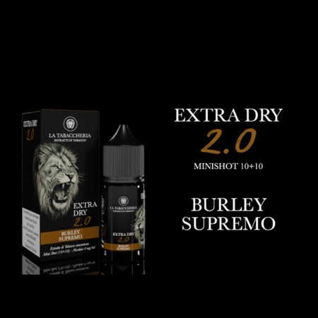 MINI SHOT - La Tabaccheria - Extra Dry 2.0 - BURLEY SUPREMO - aroma 10+10 in flacone da 30ml
